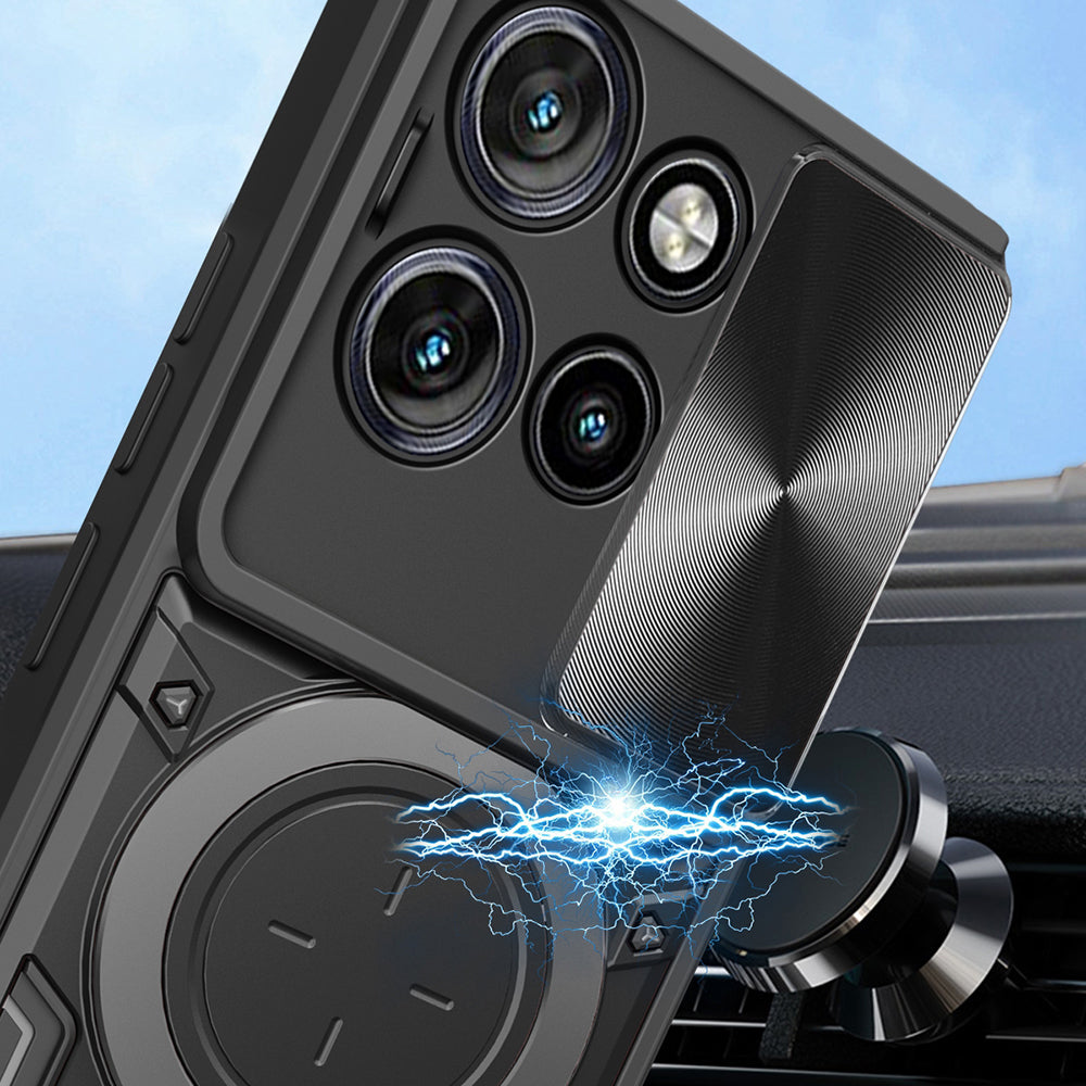 Puzdro pre Motorola Edge 60 Neo / Edge 50 Neo, Techsuit, CamGuard Pro, Čierne