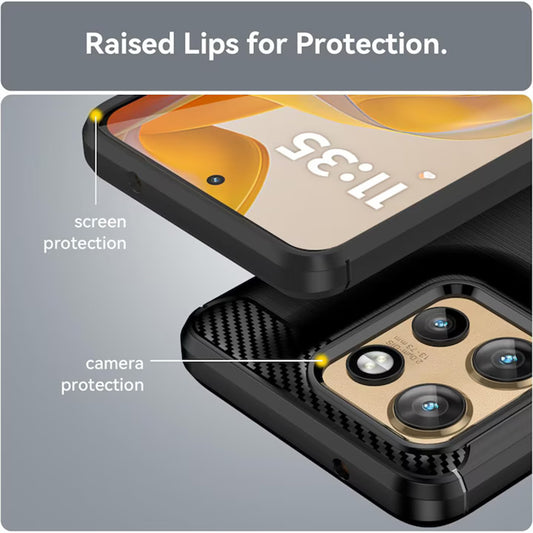 Puzdro pre Motorola Edge 60 Neo / Edge 50 Neo, Techsuit, Carbon, Modrá