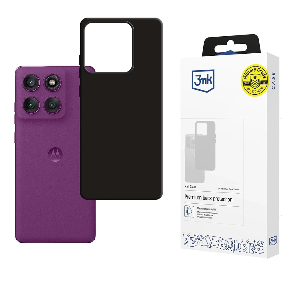 Puzdro pre Motorola Edge 60 Pro, 3MK, Matná čierna