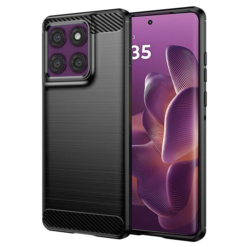 Puzdro pre Motorola Edge 60 Pro, Techsuit, Karbón, Čierne