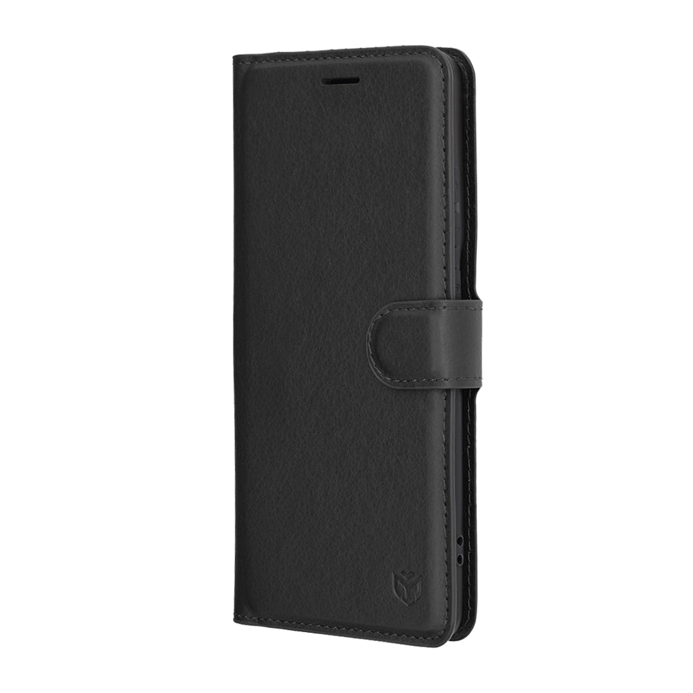 Puzdro pre Motorola Edge 60 Pro, Techsuit, kožené folio, čierne