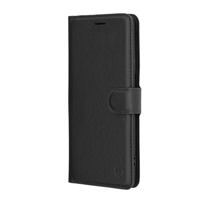 Puzdro pre Motorola Edge 60 Pro, Techsuit, kožené folio, čierne