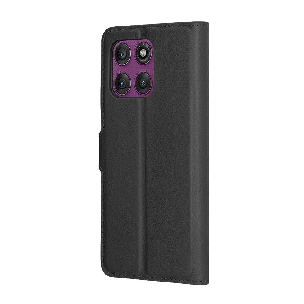 Puzdro pre Motorola Edge 60 Pro, Techsuit, kožené folio, čierne