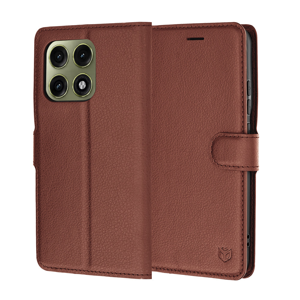 Puzdro pre Motorola Edge 70 Pro, Techsuit, kožené folio, hnedé
