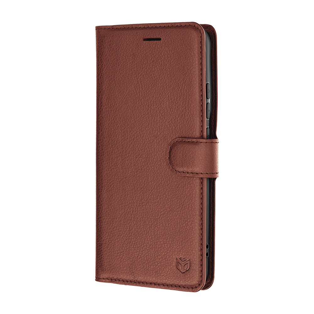 Puzdro pre Motorola Edge 70 Pro, Techsuit, kožené folio, hnedé