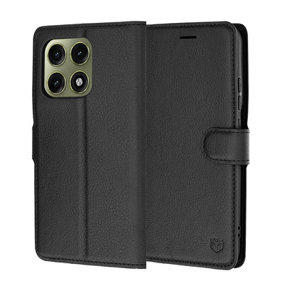 Puzdro pre Motorola Edge 70 Pro, Techsuit, kožené folio, čierne
