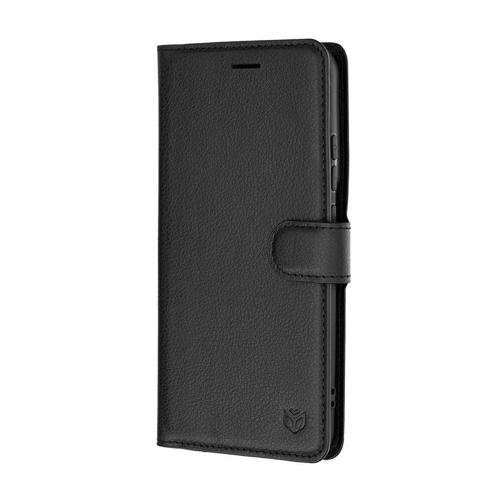 Puzdro pre Motorola Edge 70 Pro, Techsuit, kožené folio, čierne