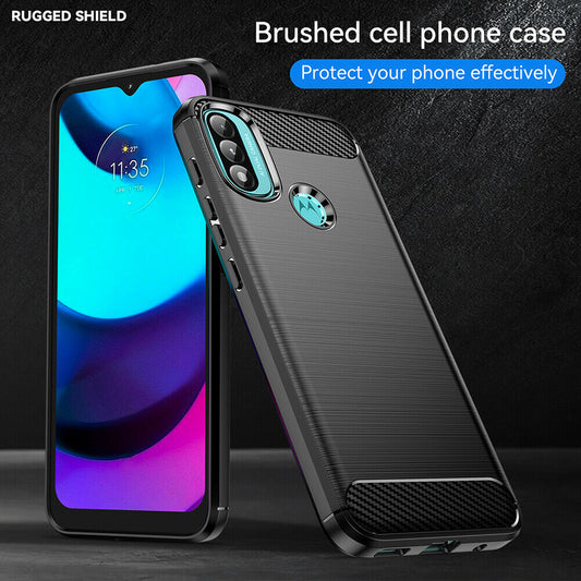 Puzdro pre Motorola Moto E40 / E30 / E20, Techsuit, Karbón, Čierne