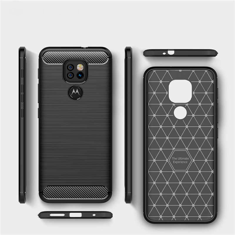 Puzdro pre Motorola Moto E7 Plus / G9 Play, Techsuit, Karbón, Čierne