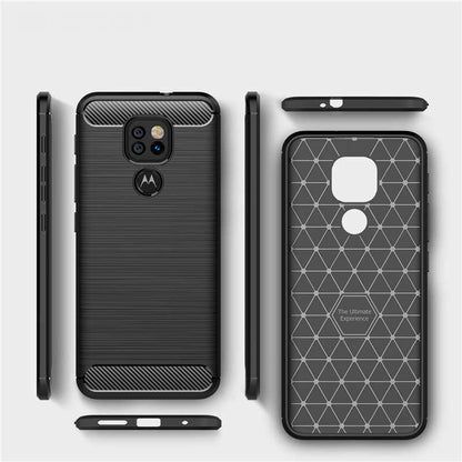 Puzdro pre Motorola Moto E7 Plus / G9 Play, Techsuit, Karbón, Čierne