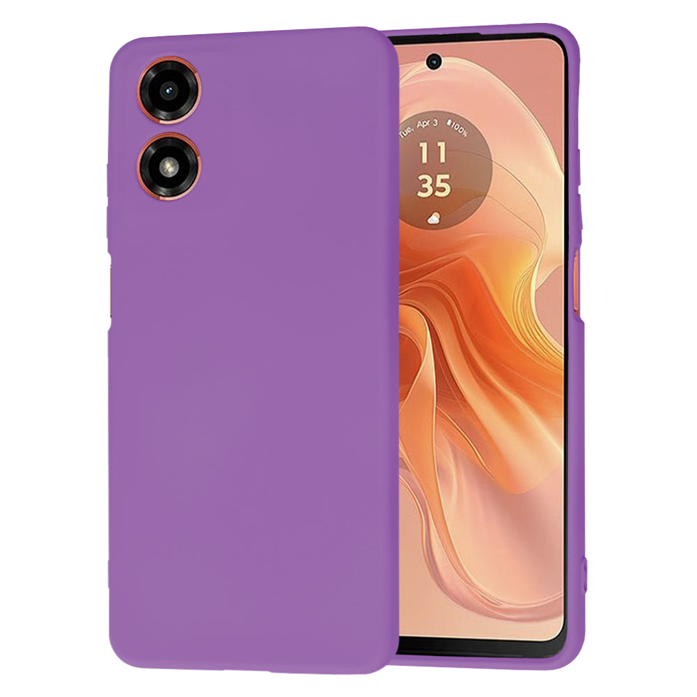Puzdro pre Motorola Moto G04s / E14 / G04, Techsuit, SoftFlex, Fialové
