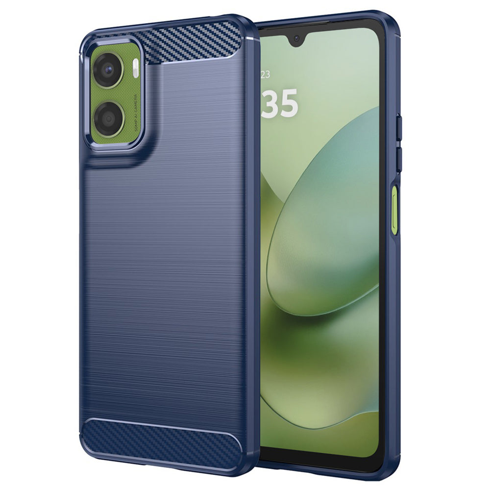 Puzdro pre Motorola Moto G06 Power / G06, Techsuit, Carbon, Modrá