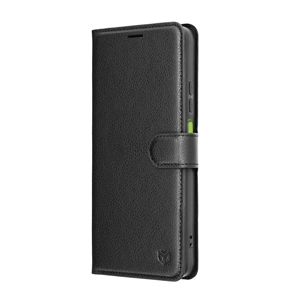 Case for Motorola Moto G06, Techsuit, Leather Folio, Black