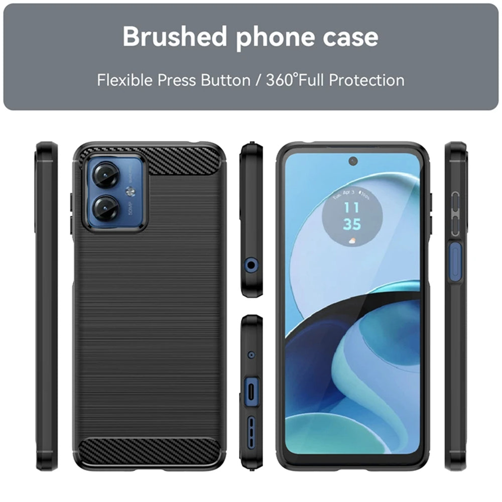 Obal na Motorola Moto G14, Techsuit, Karbón, Modrý