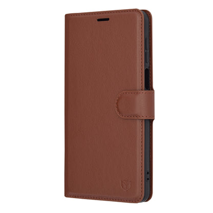 Puzdro pre Motorola Moto G14, Techsuit, kožené folio, hnedé