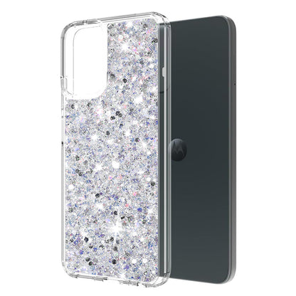 Puzdro pre Motorola Moto G14, Techsuit, Trblietavý Glitter, Biele