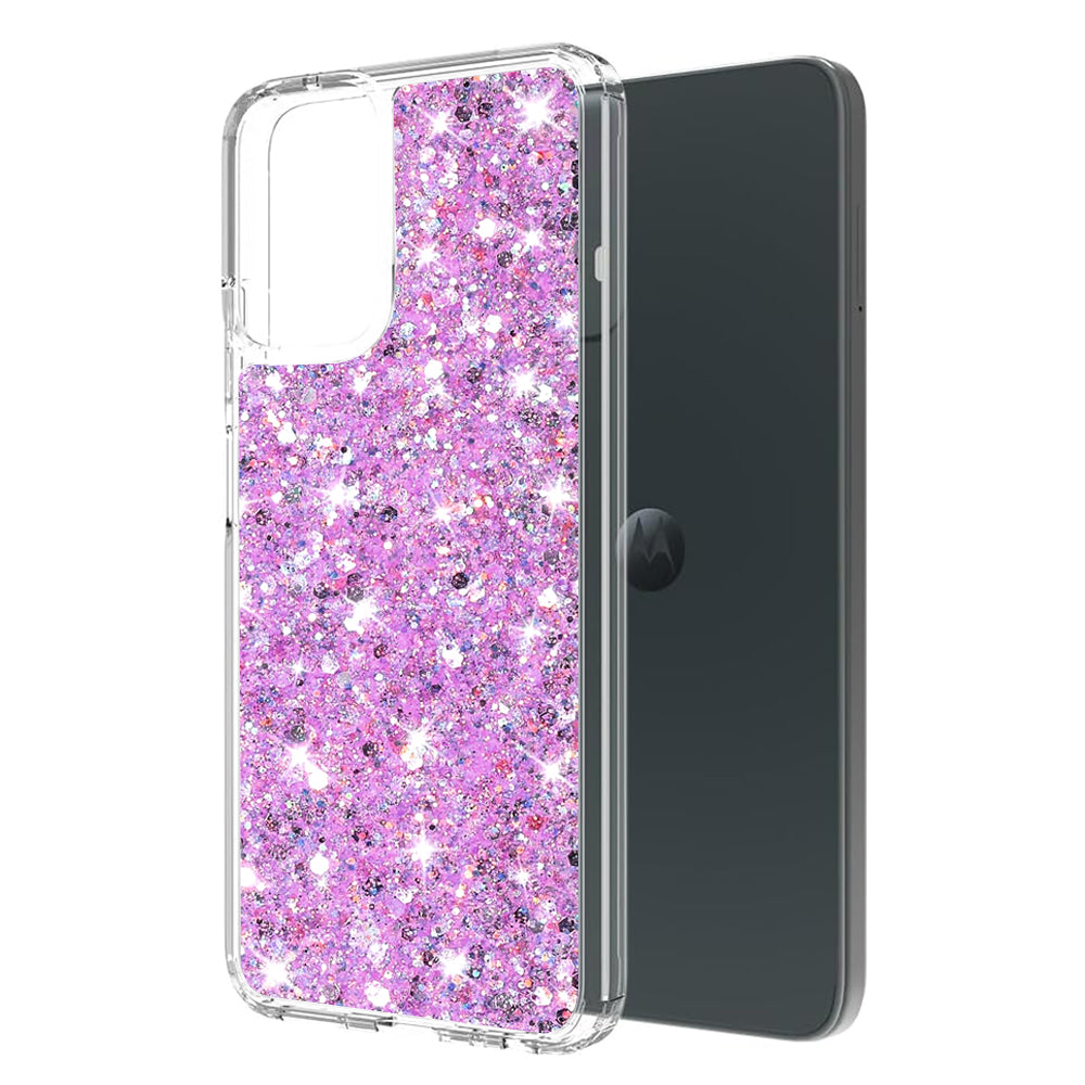 Puzdro pre Motorola Moto G14, Techsuit, Trblietavý Glitter, Magenta