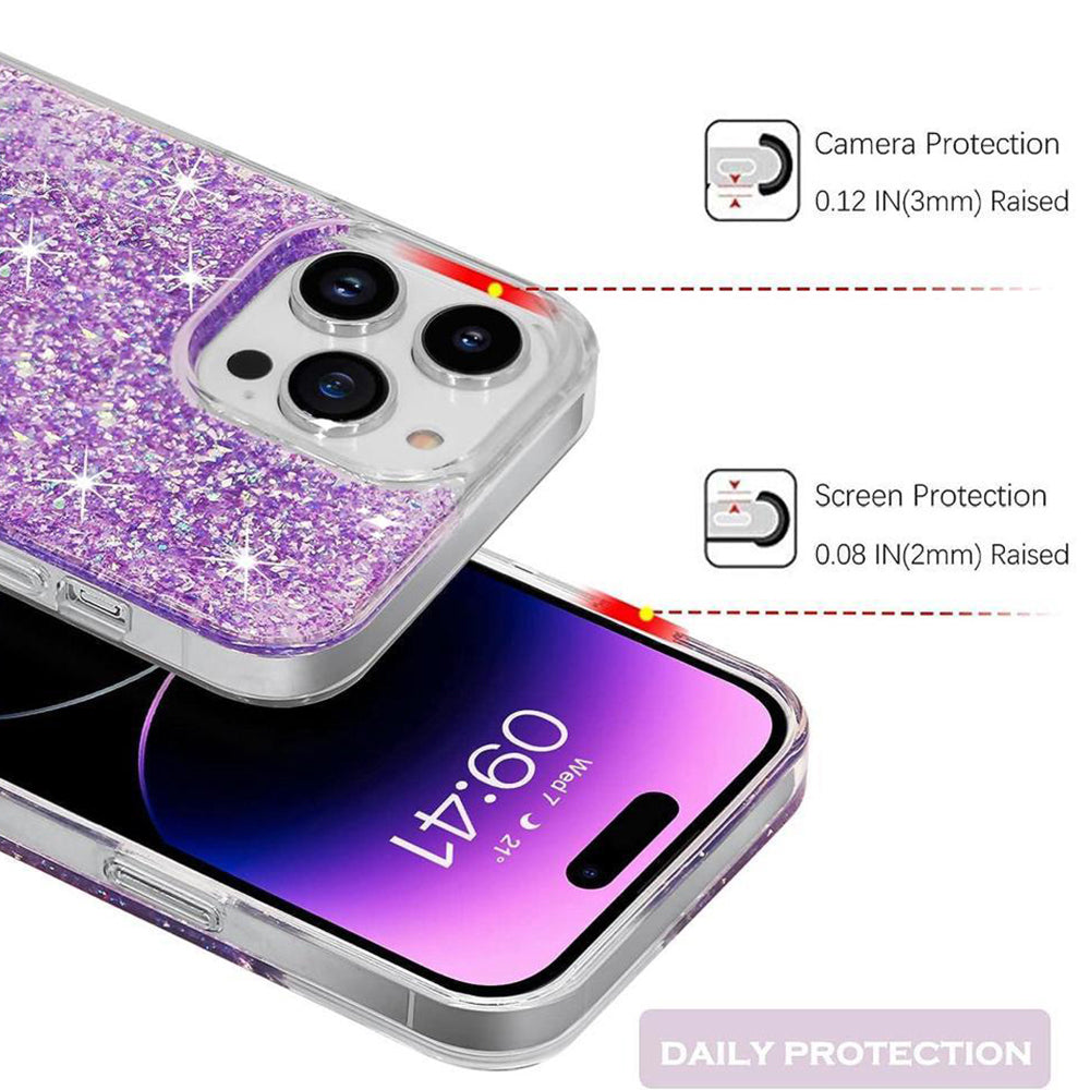 Puzdro pre Motorola Moto G14, Techsuit, Trblietavý Glitter, Magenta