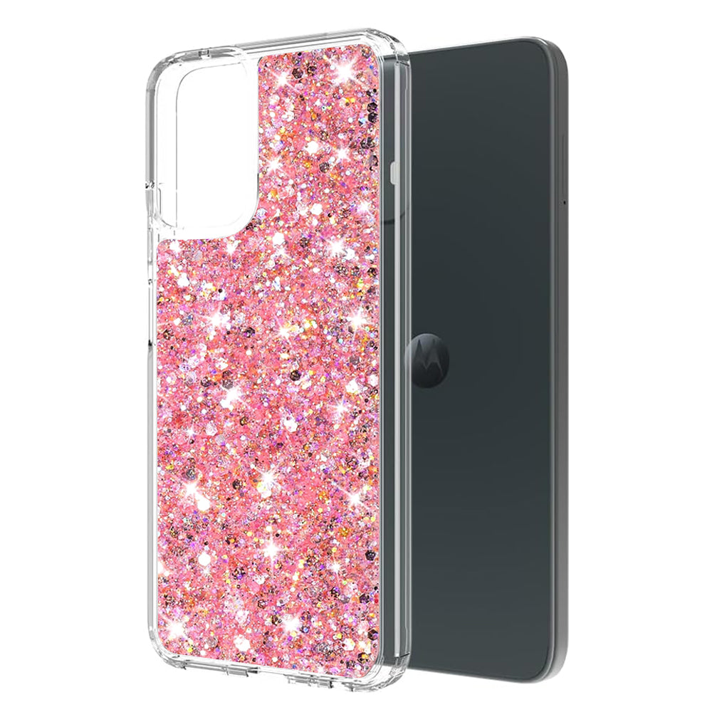 Puzdro pre Motorola Moto G14, Techsuit, Trblietavý Glitter, Ružové