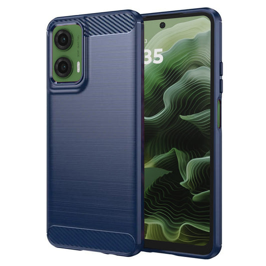 Puzdro pre Motorola Moto G35, Techsuit, Carbon, Modrá
