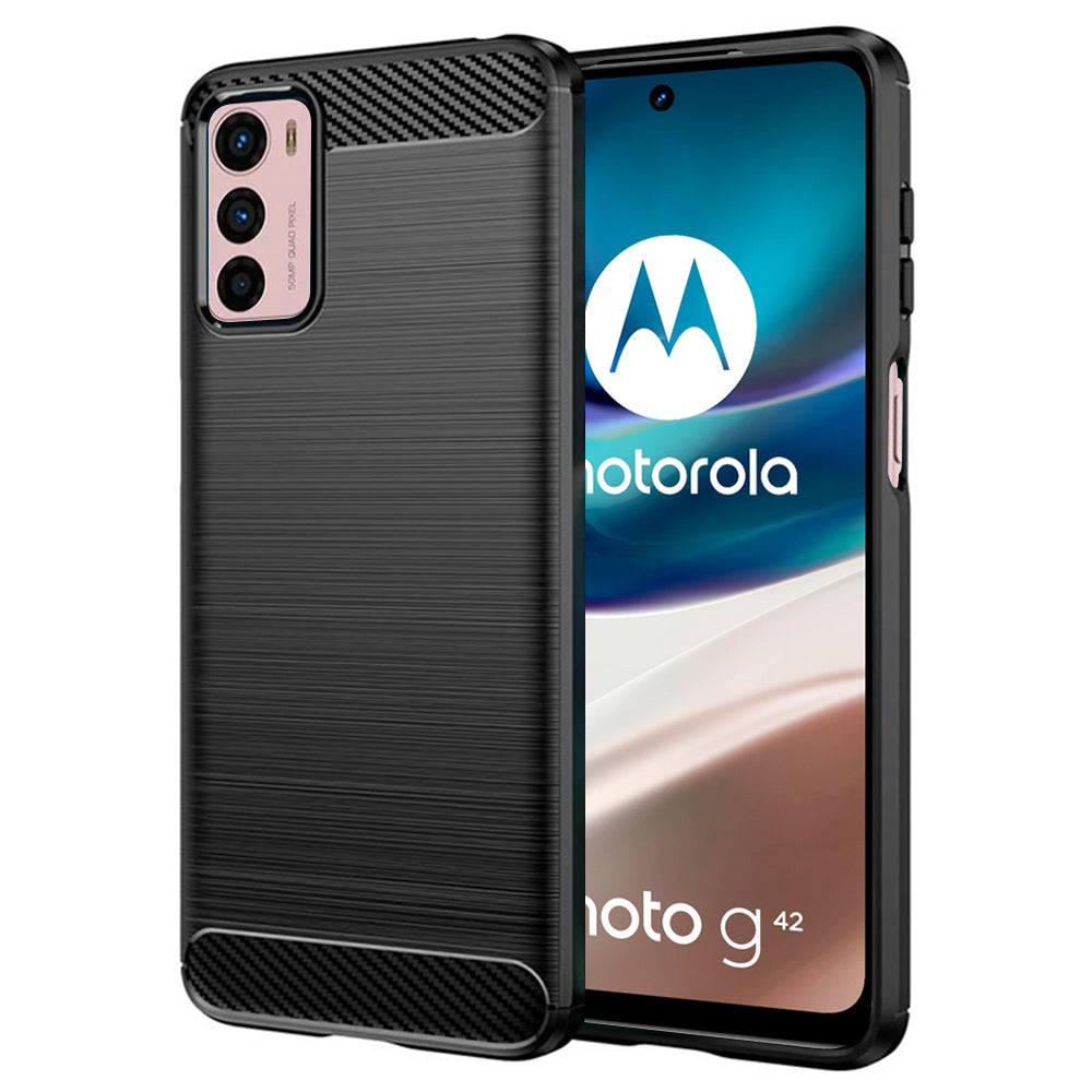 Puzdro pre Motorola Moto G42, Techsuit, Carbon, Čierne
