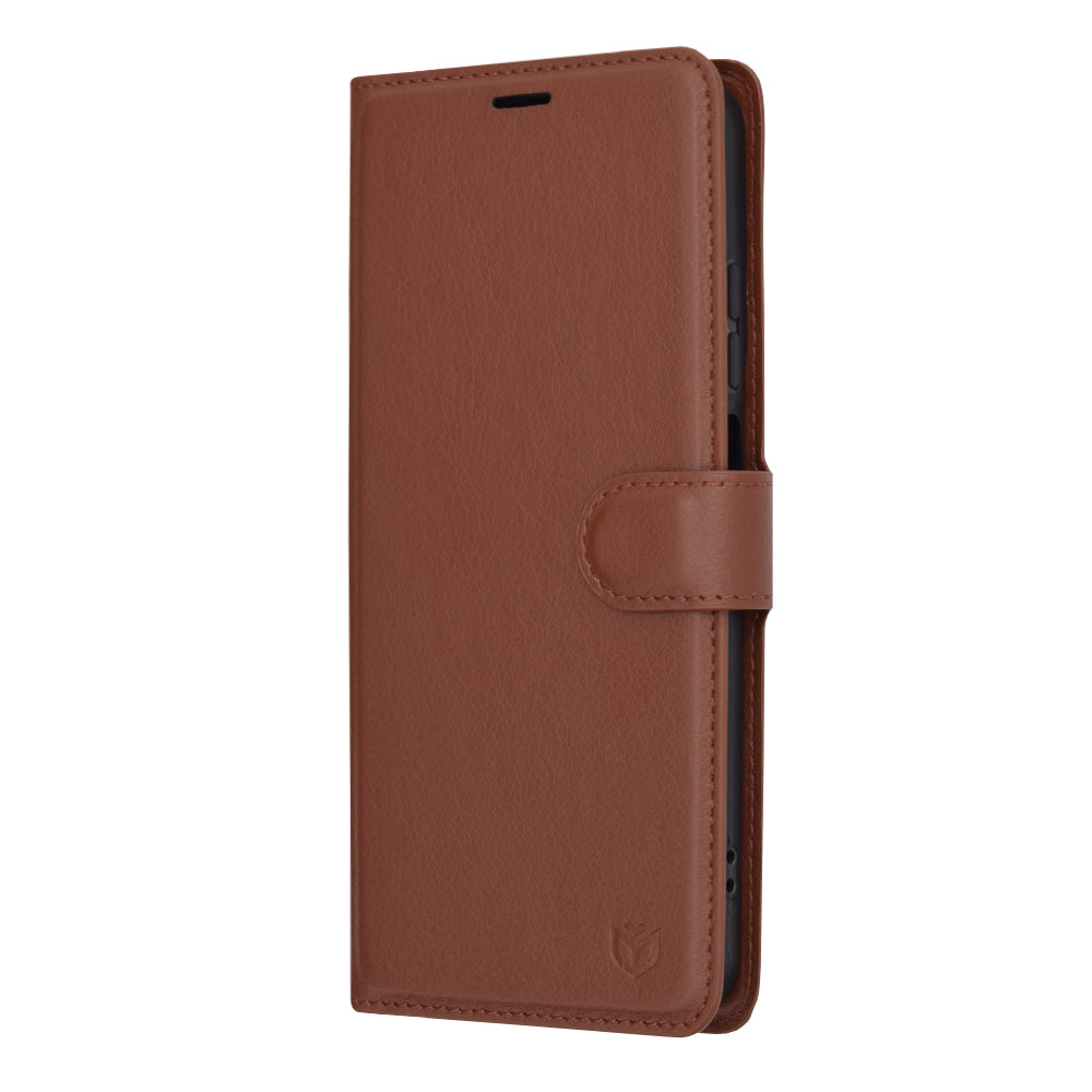 Puzdro pre Motorola Moto G45 / G34, Techsuit, Leather Folio, Hnedé