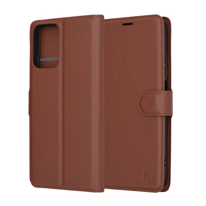 Puzdro pre Motorola Moto G45 / G34, Techsuit, Leather Folio, Hnedé