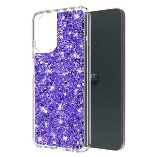 Puzdro pre Motorola Moto G45 / G34, Techsuit, Trblietavý Glitter, Fialová