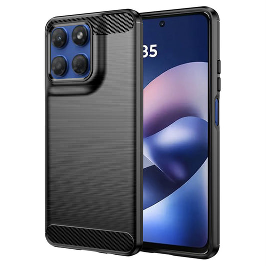 Puzdro pre Motorola Moto G47 / G37 Power / G37 / G67 Power / G57 Power, Techsuit, Karbón, Čierne