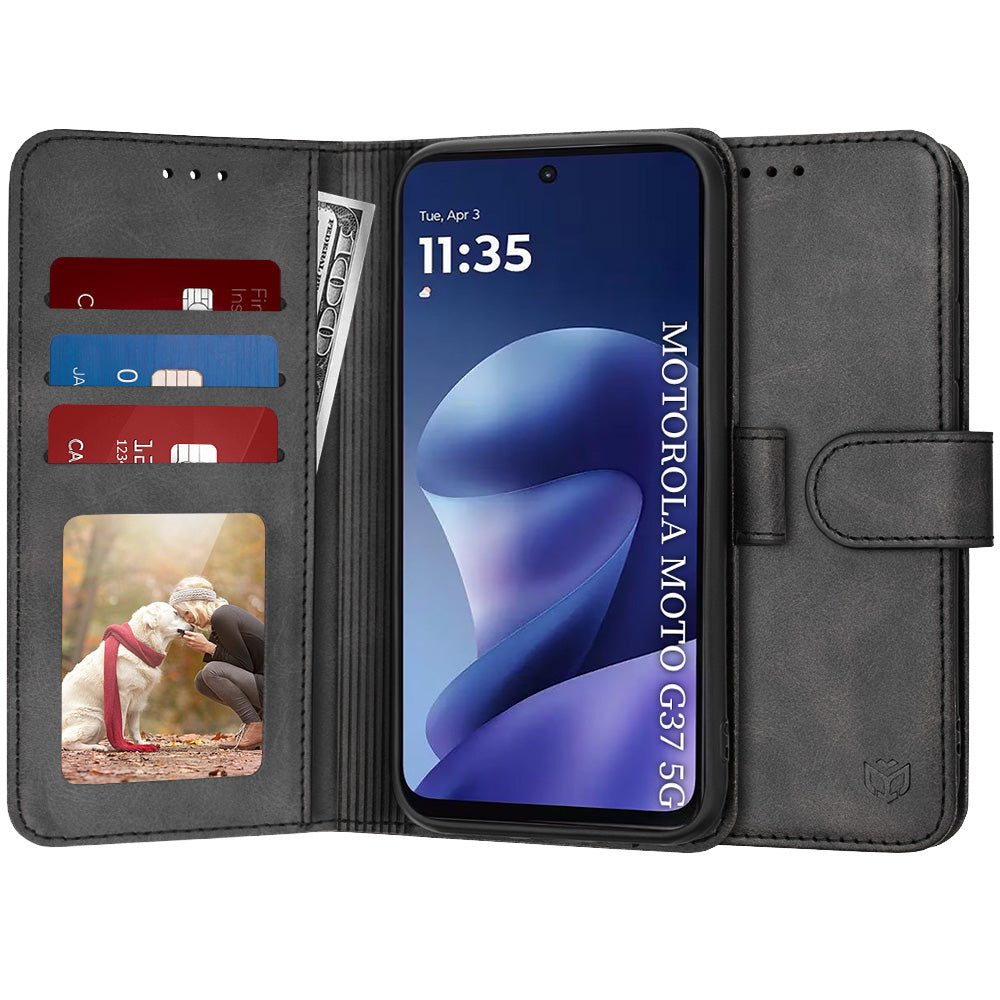Puzdro pre Motorola Moto G47 / G37 Power / G37, Techsuit, Diary Book, čierne