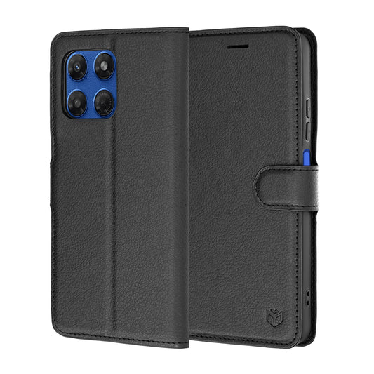 Puzdro pre Motorola Moto G47 / G37 Power / G37, Techsuit, kožené folio, čierne