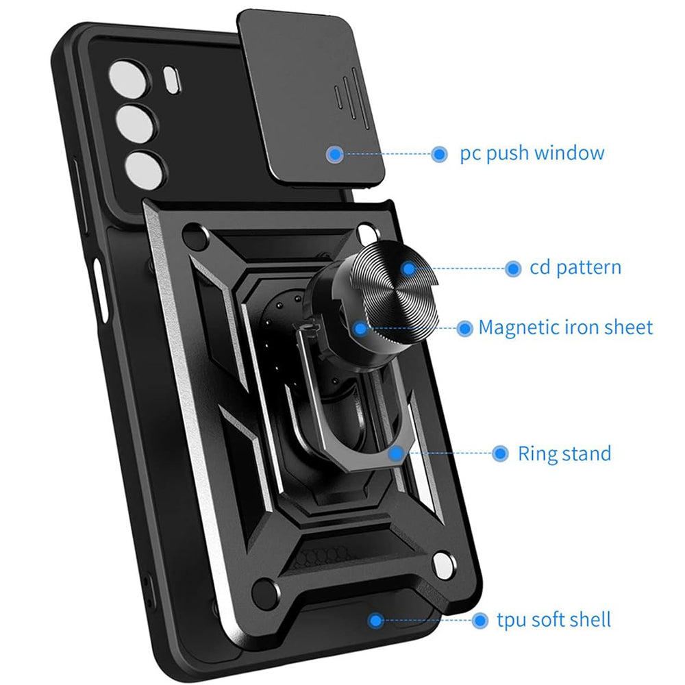 Puzdro pre Motorola Moto G62 5G, Techsuit, CamShield, Čierne