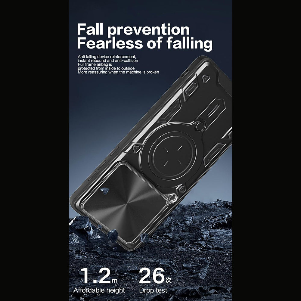 Puzdro pre Motorola Moto G67 Power / G57 Power, Techsuit, CamGuard Pro, Čierne