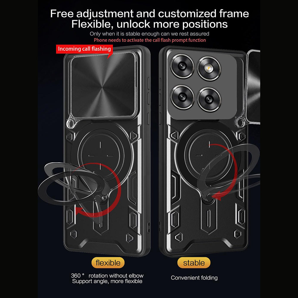 Puzdro pre Motorola Moto G67 Power / G57 Power, Techsuit, CamGuard Pro, Čierne