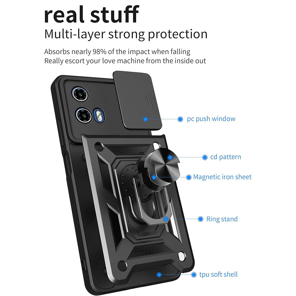 Puzdro pre Motorola Moto G71 5G, Techsuit, CamShield, Čierne