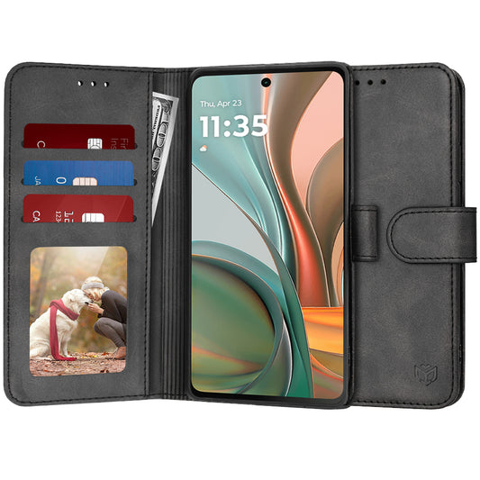 Puzdro pre Motorola Moto G75, Techsuit, Diary Book, čierne