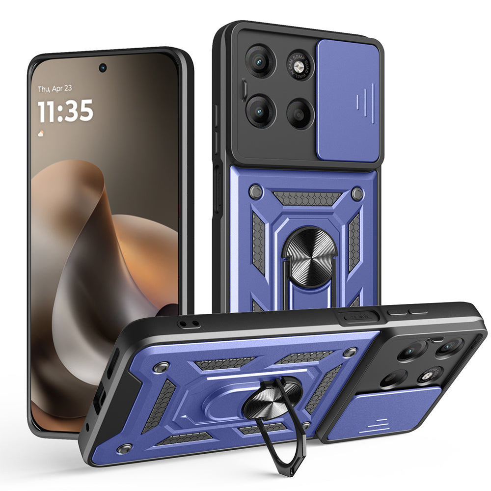 Puzdro pre Motorola Moto G77 / G67, Techsuit, CamShield, Modrá
