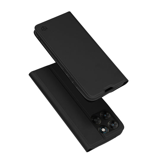 Puzdro pre Motorola Moto G77 / G67, Techsuit, Magskin Book, Čierne