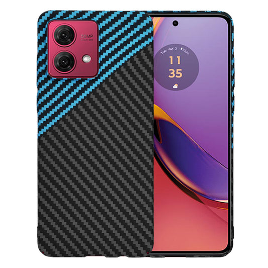 Puzdro pre Motorola Moto G84, Techsuit, Carbonite FiberShell, Čierna Bleu