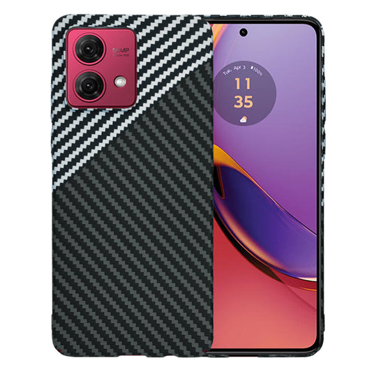 Puzdro pre Motorola Moto G84, Techsuit, Carbonite FiberShell, Čierna Sivá