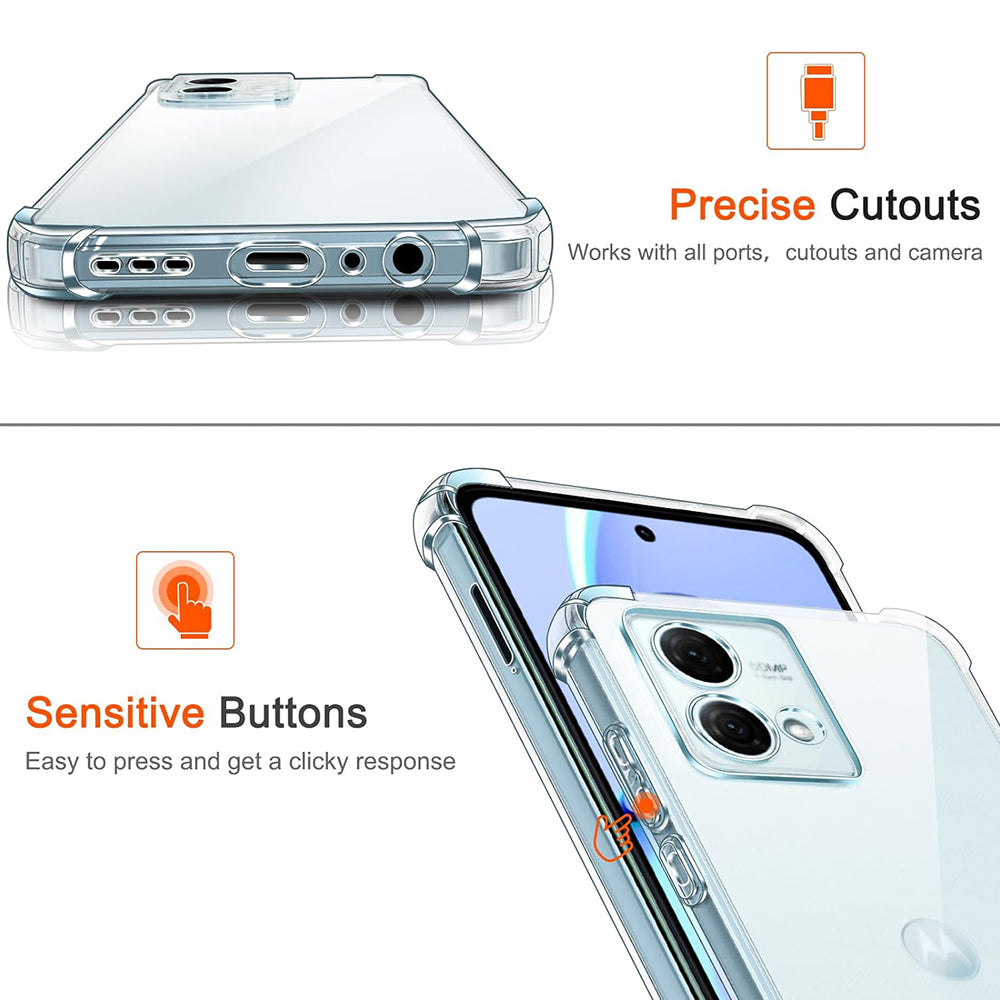 Puzdro pre Motorola Moto G84, Techsuit, Odolné proti nárazom, Priehľadné