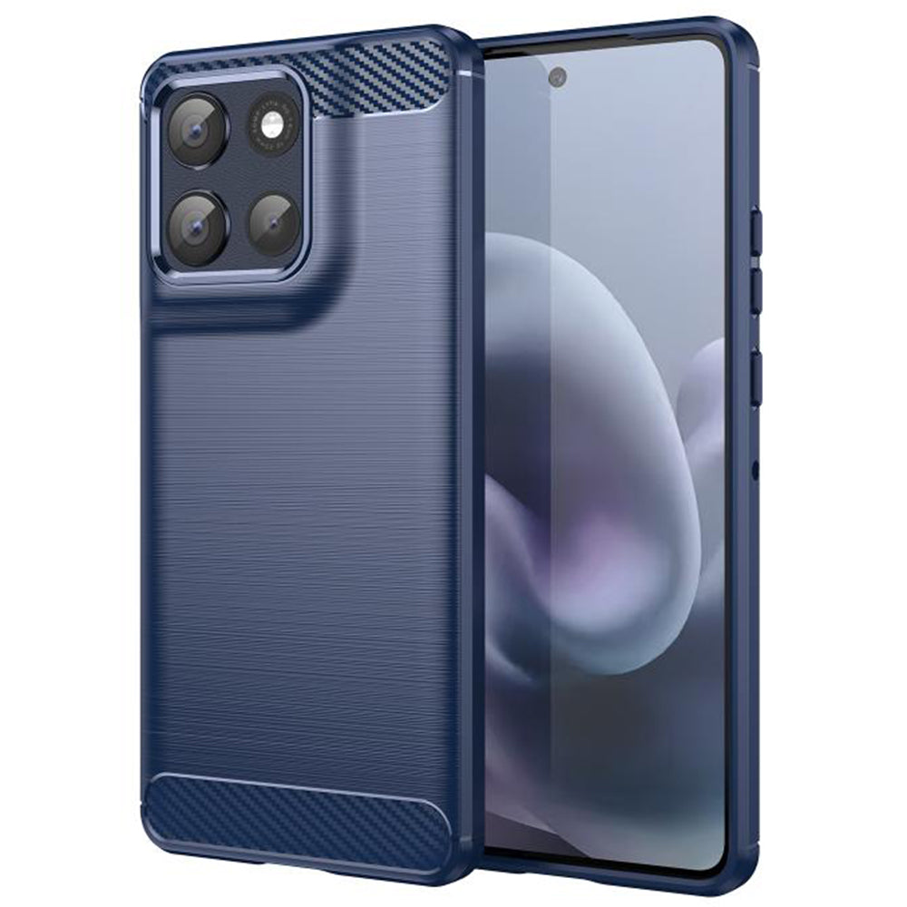 Puzdro pre Motorola Moto G86, Techsuit, Karbón, Modrá