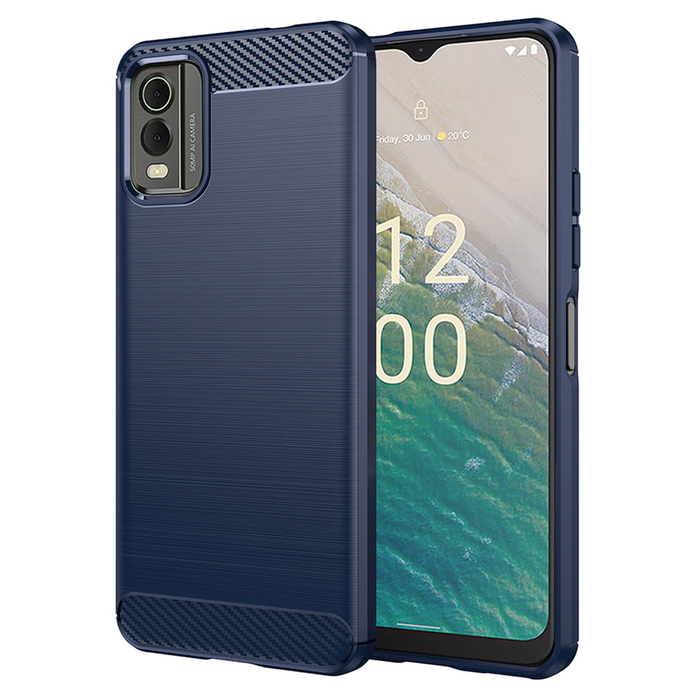 Puzdro na Nokia C32, Techsuit, Karbón, Modré