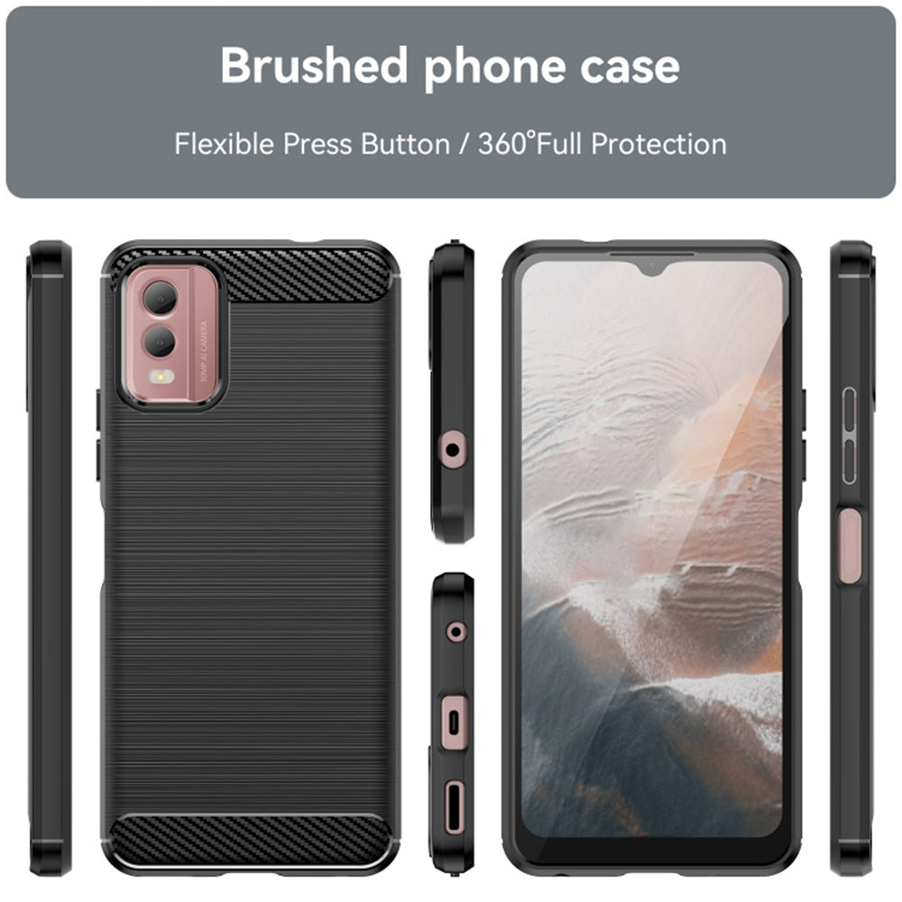 Puzdro na Nokia C32, Techsuit, Karbón, Čierne