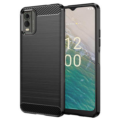 Puzdro na Nokia C32, Techsuit, Karbón, Čierne