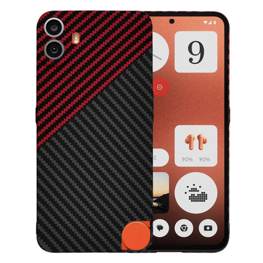 Puzdro pre Nothing CMF Phone 1, Techsuit, Carbonite FiberShell, Čierna Červená