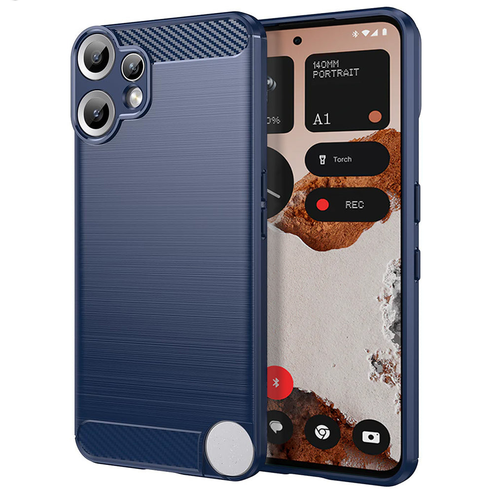 Obal na Nothing CMF Phone 2 Pro, Techsuit, Karbón, Modrý