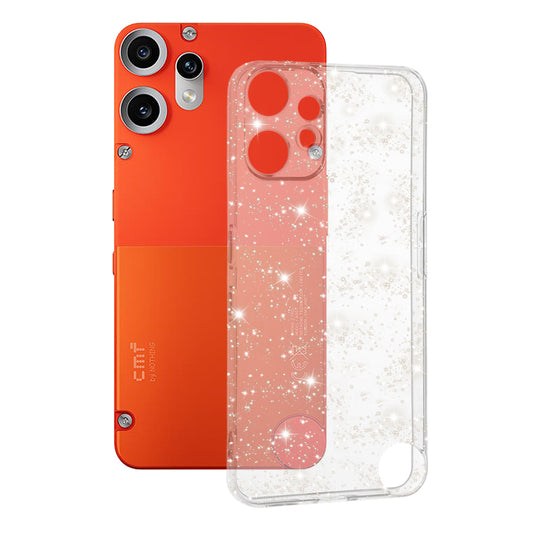 Obal na Nothing CMF Phone 2 Pro, Techsuit, SparkleSkin, Priehľadný