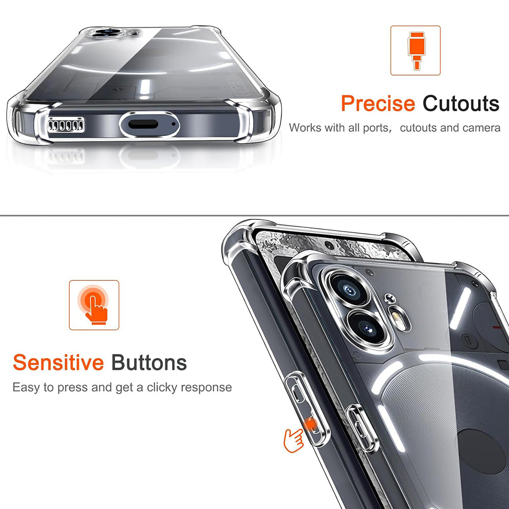 Case for Nothing Phone (2), Techsuit, Shockproof Clear, Transparent