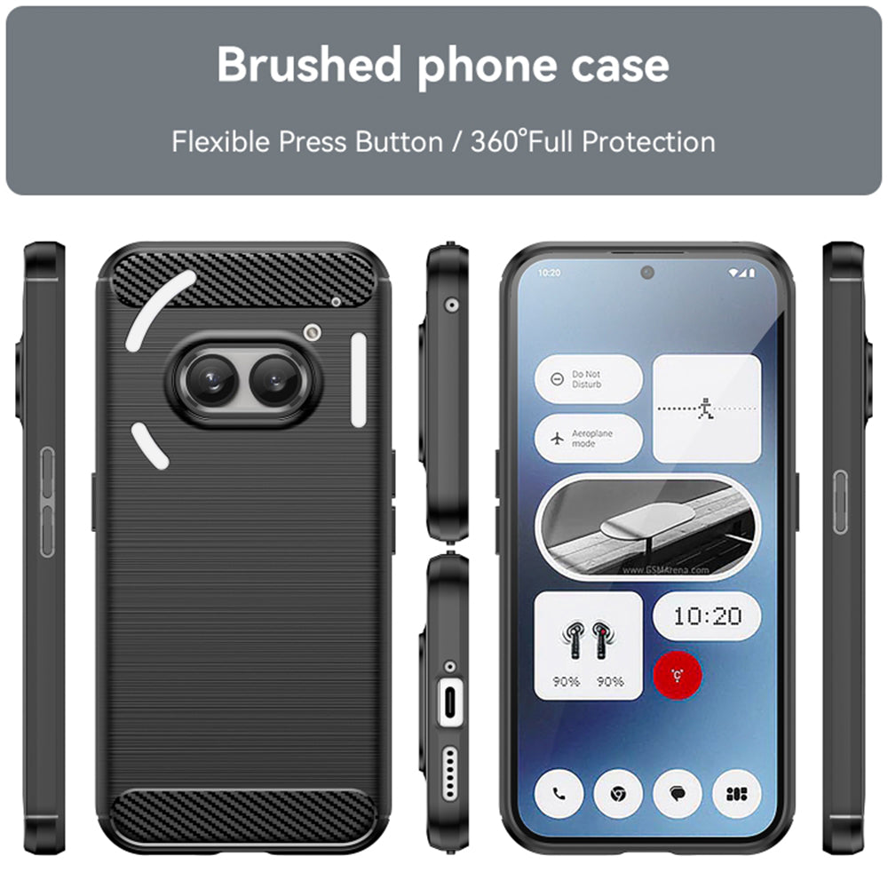 Obal na Nothing Phone (2a) Plus / Phone (2a), Techsuit, uhlíkový, čierny
